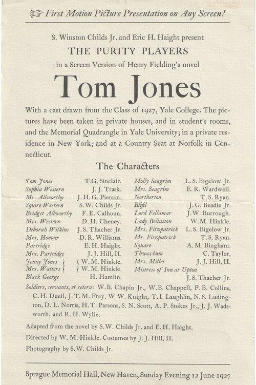 Tom Jones 1927 official movie poster