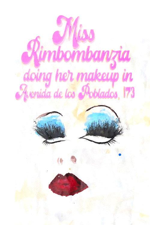 Miss Rimbombanzia doing her makeup in Avenida de los Poblados, 173 2025 official movie poster