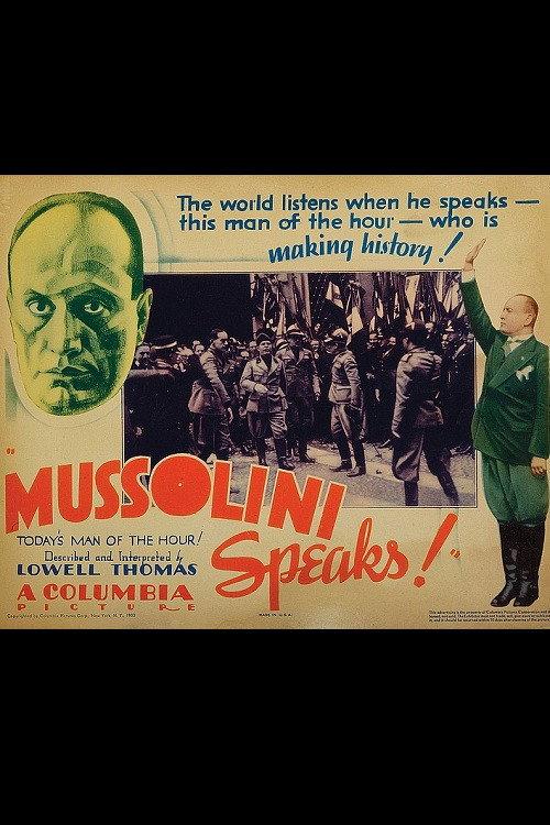 Mussolini Speaks 1933 official movie poster
