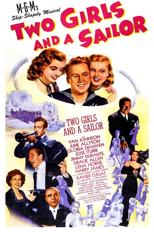 Two Girls and a Sailor 1944 official movie poster