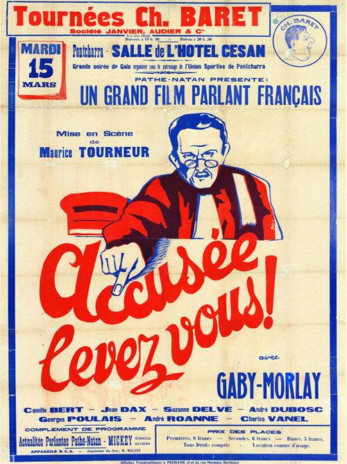 Accused, Stand Up! 1930 official movie poster
