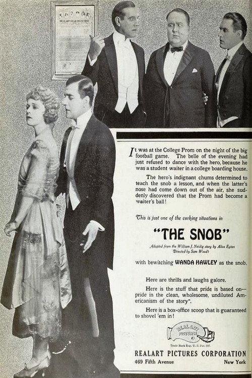 The Snob 1921 official movie poster