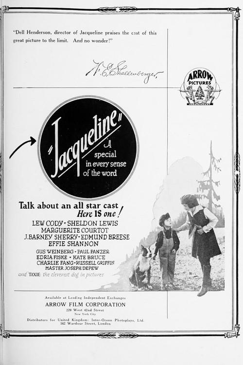 Jacqueline, or Blazing Barriers 1923 official movie poster
