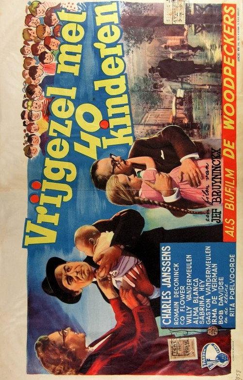 Bachelor with 40 children 1958 official movie poster
