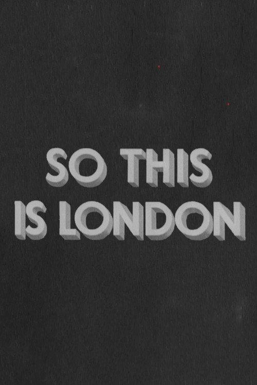 So This Is London 1933 official movie poster