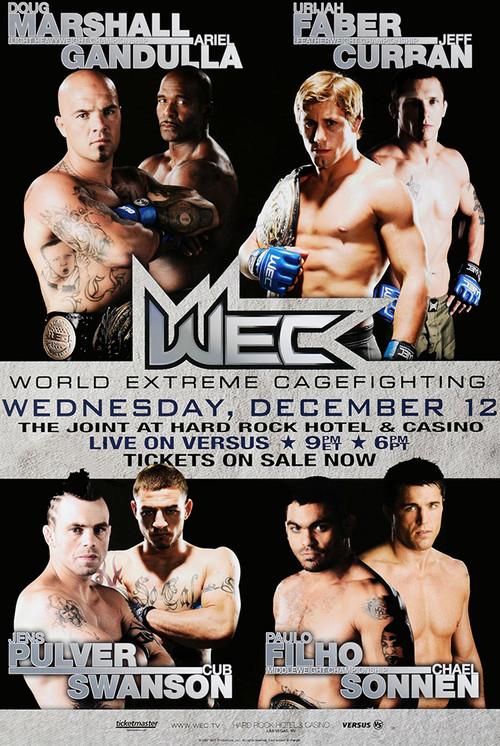 WEC 31: Faber vs. Curran 2007 official movie poster