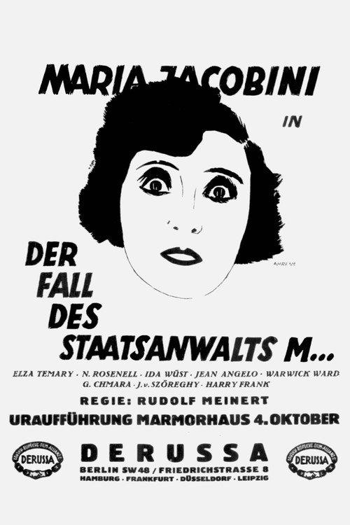 Der Fall des Staatsanwalts M... 1928 official movie poster
