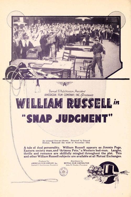 Snap Judgment 1917 official movie poster