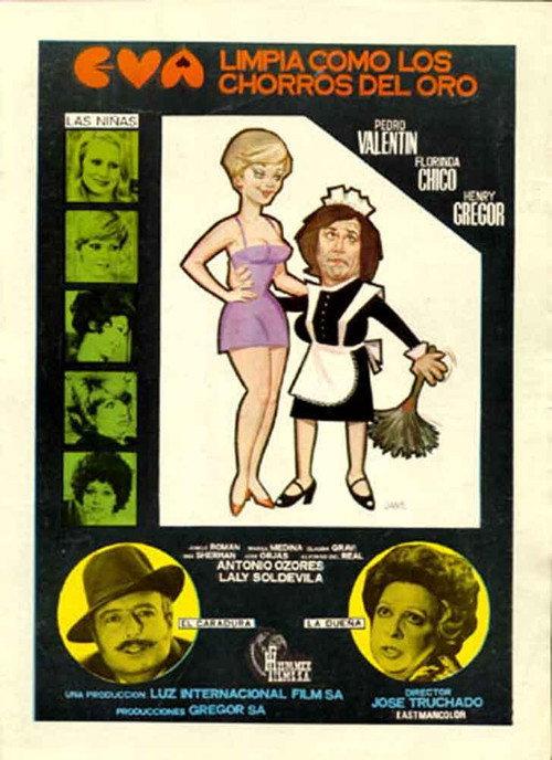 Eva, limpia como los chorros del oro 1977 official movie poster