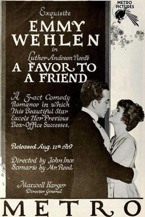 A Favor to a Friend 1919 official movie poster