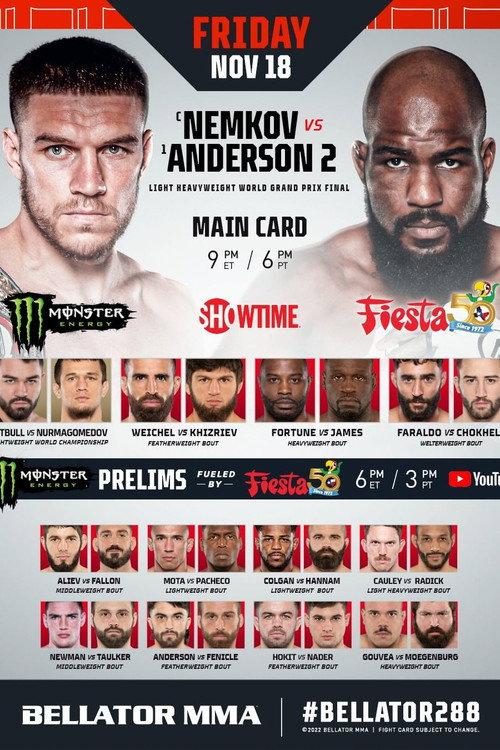 Bellator 288: Nemkov vs. Anderson 2 2022 official movie poster