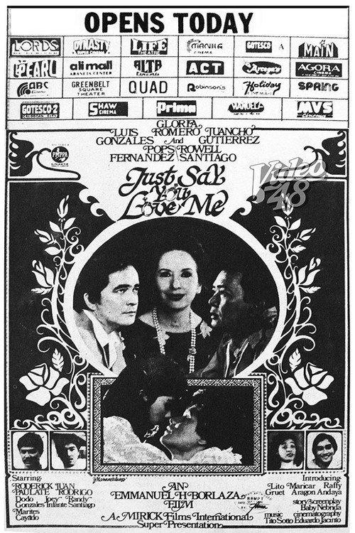 Just Say You Love Me 1982 official movie poster