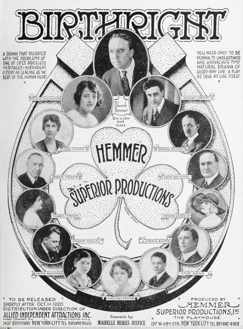 Birthright 1920 official movie poster