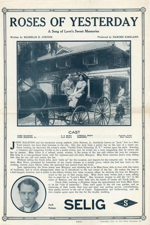 Roses of Yesterday 1913 official movie poster