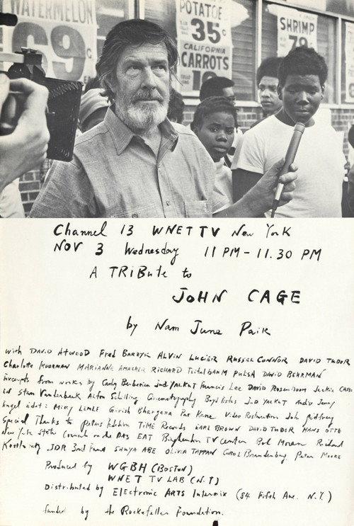A Tribute to John Cage 1976 official movie poster