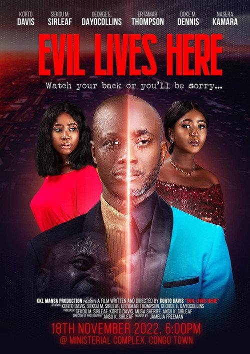Evil Lives Here 2022 official movie poster
