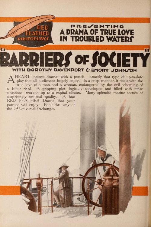 Barriers of Society 1916 official movie poster