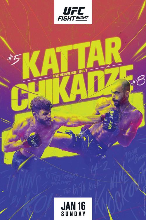 UFC on ESPN 32: Kattar vs. Chikadze 2022 official movie poster