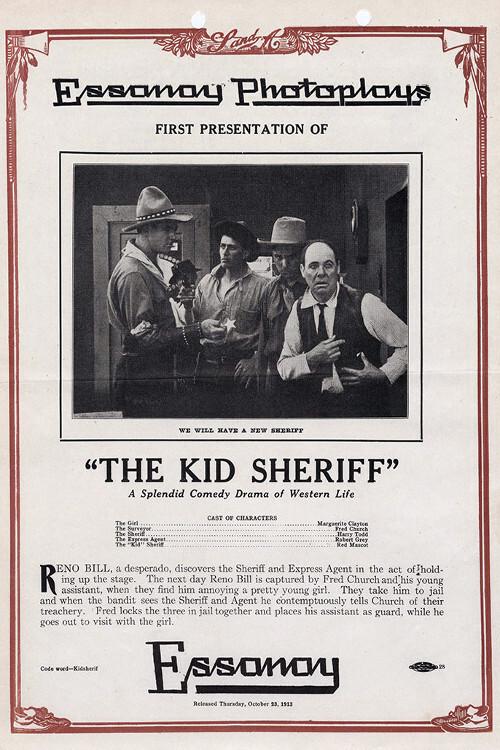 The Kid Sheriff 1913 official movie poster
