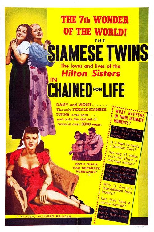 Chained for Life 1952 official movie poster