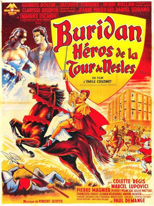 Buridan, hero of the tower of Nesle 1952 official movie poster