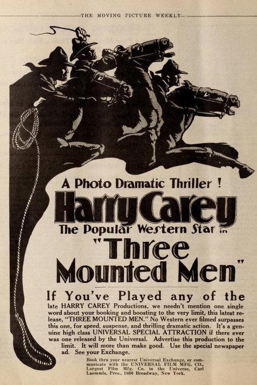 Three Mounted Men 1918 official movie poster