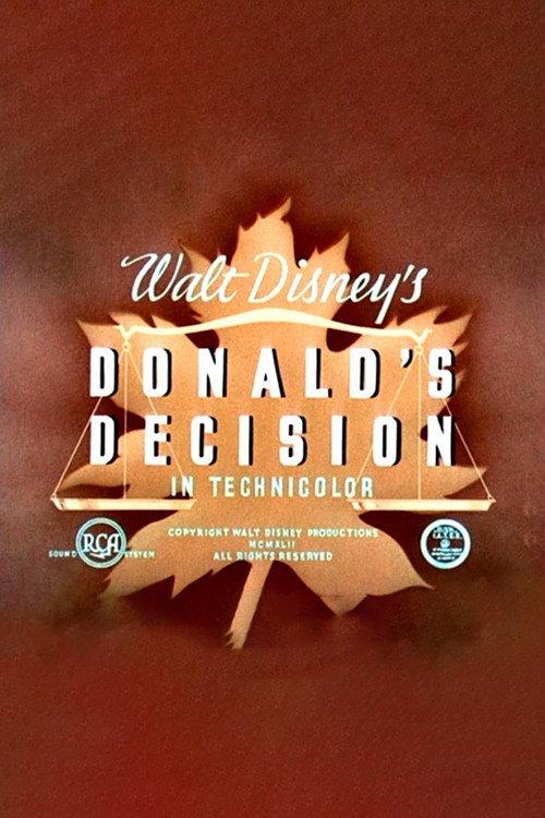Donald's Decision 1942 official movie poster