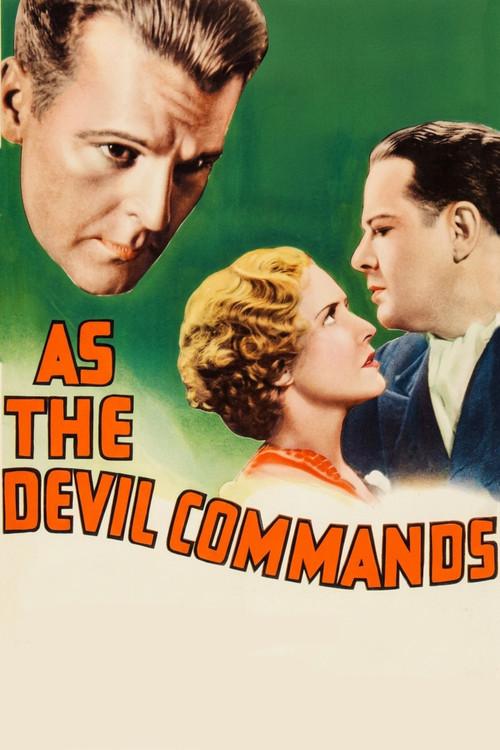 As the Devil Commands 1933 official movie poster