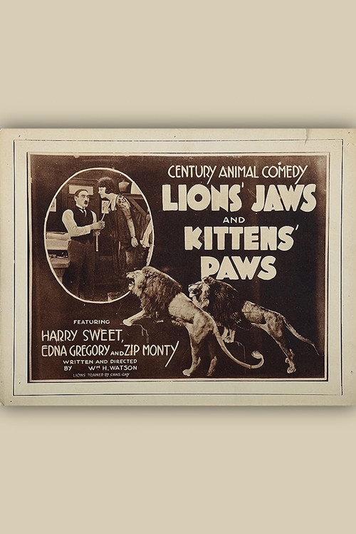 Lion's Jaws and Kitten's Paws 1920 official movie poster