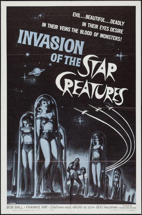 Invasion of the Star Creatures 1962 official movie poster