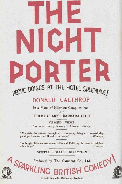 The Night Porter 1930 official movie poster