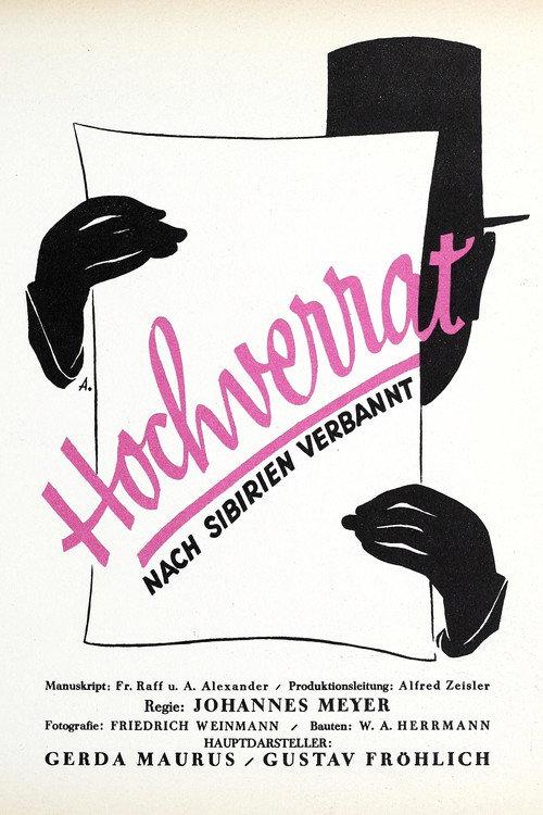 Hochverrat 1929 official movie poster