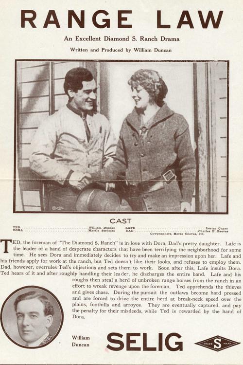 The Range Law 1913 official movie poster