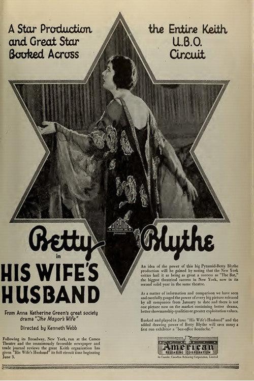 His Wife's Husband 1922 official movie poster