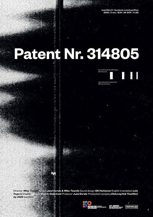 Patent Nr. 314805 2020 official movie poster