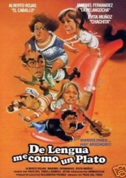 De lengua, me como un plato 1990 official movie poster