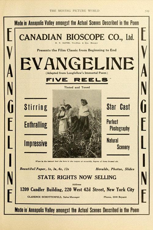 Evangeline 1914 official movie poster