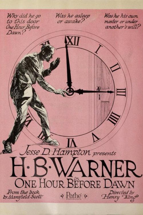 One Hour Before Dawn 1920 official movie poster