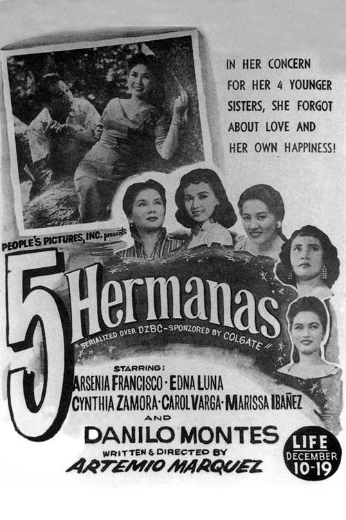 5 Hermanas 1956 official movie poster