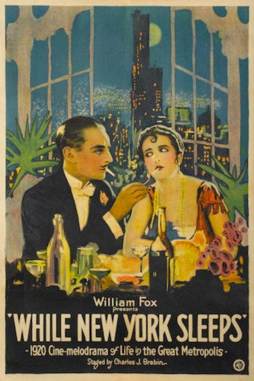 While New York Sleeps 1920 official movie poster