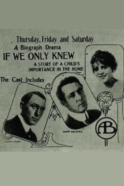 If We Only Knew 1913 official movie poster