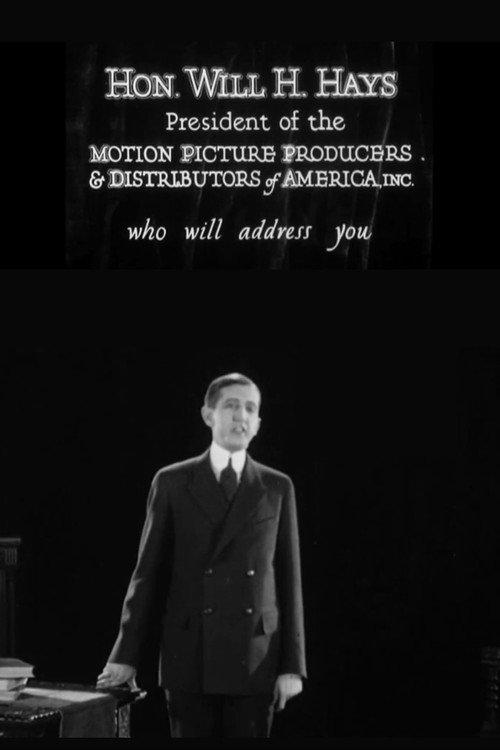 Introductory Speech by Will H. Hays 1926 official movie poster