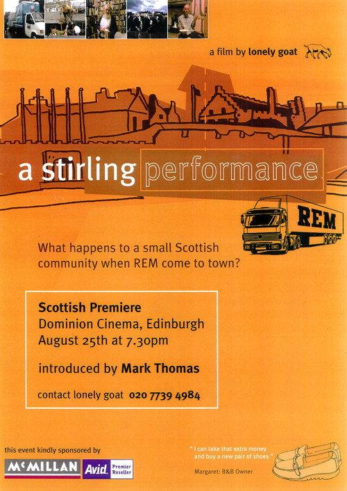 R.E.M.: A Stirling Performance 2000 official movie poster