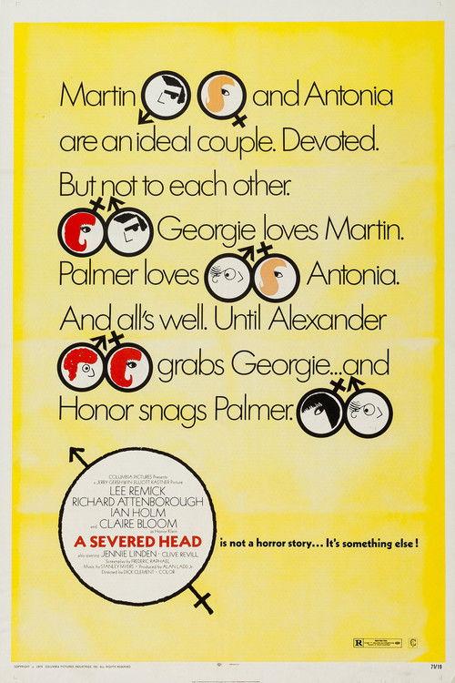 A Severed Head 1971 official movie poster
