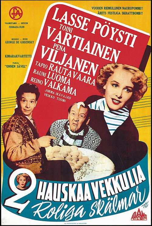 2 hauskaa vekkulia 1953 official movie poster