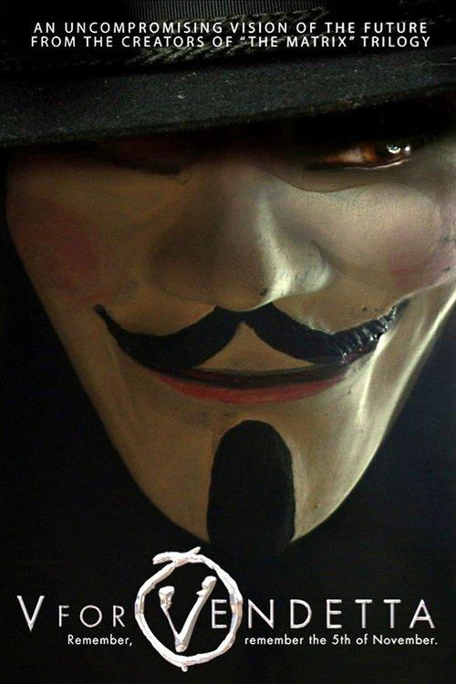 'V for Vendetta' Unmasked 2006 official movie poster