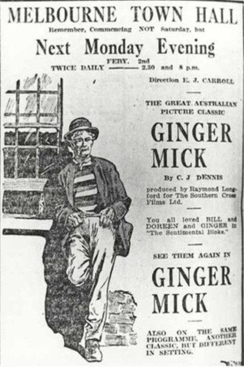 Ginger Mick 1920 official movie poster