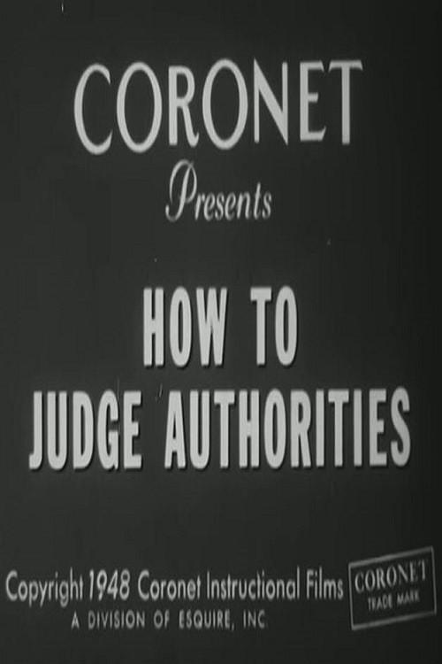 How To Judge Authorities 1948 official movie poster