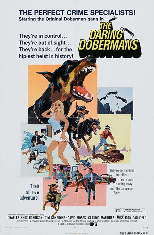 The Daring Dobermans 1973 official movie poster
