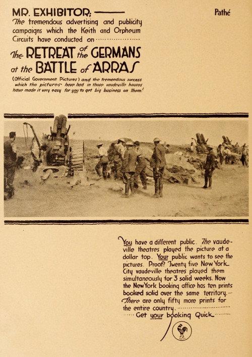 The German Retreat and the Battle of Arras 1917 official movie poster